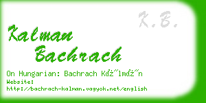 kalman bachrach business card